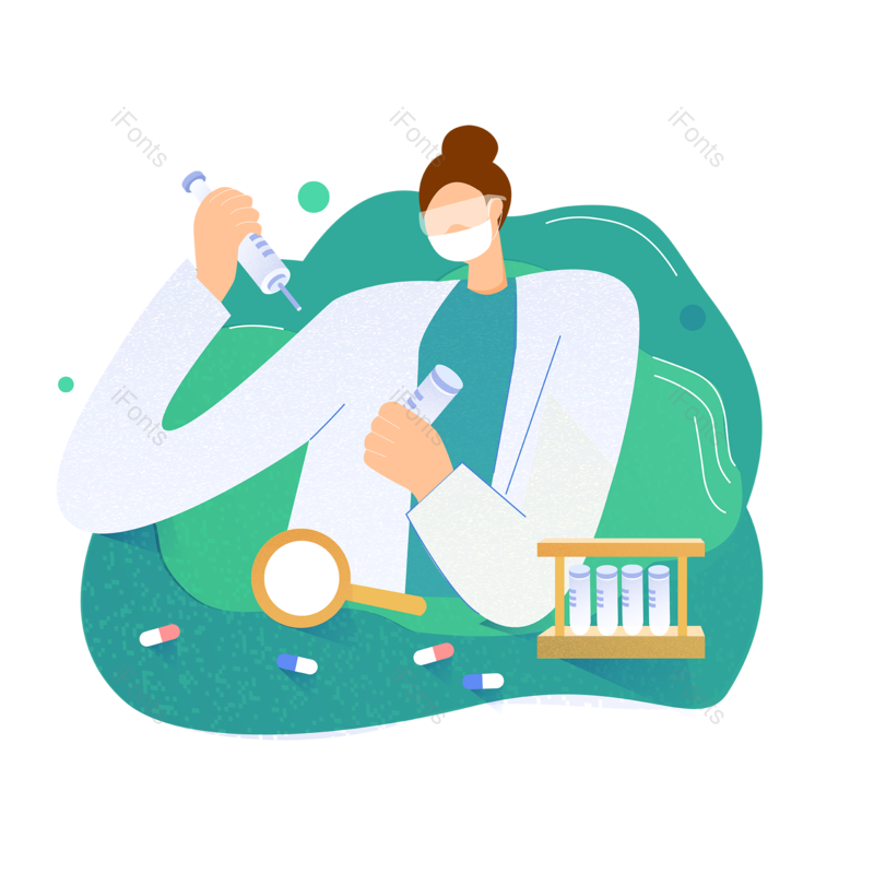 科学图片,医学元素,人物PNG,试管免抠素材